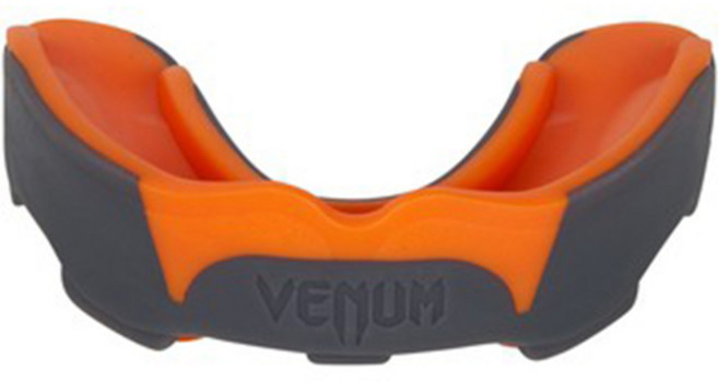 VENUM Predator 毒液 專業級 護齒 運動牙套 有效保護牙齒和口腔, 灰/深灰/橘, 1個