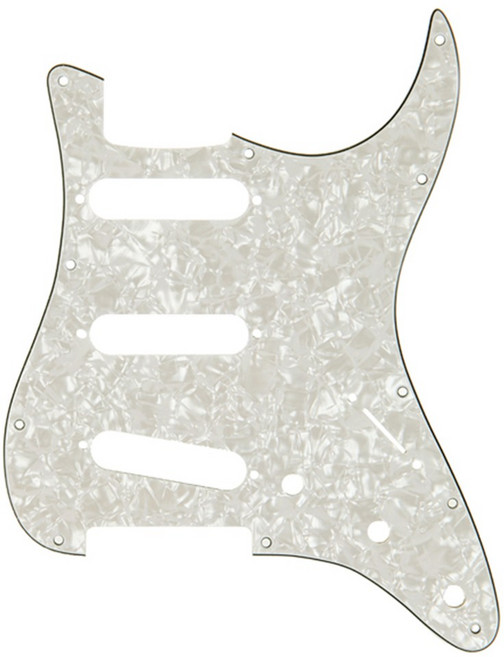 펜더 62 Vintage 스트랫 호환 픽가드 싱싱싱 11홀 Fender Pickguard White Pearl, 1개