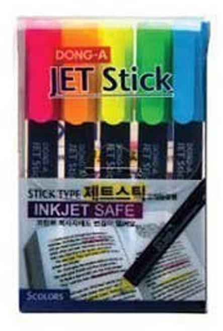 사무용 고체형광펜 제트스틱(동아연필), 본상품선택, 1개