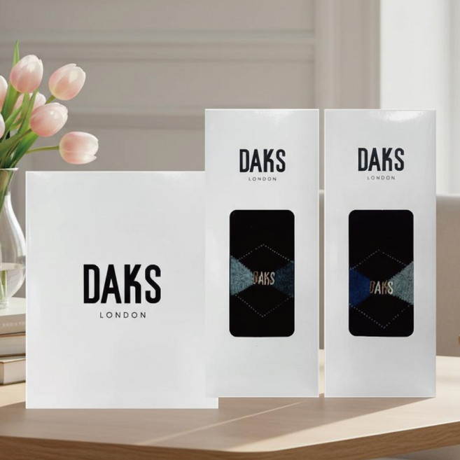 (백화점 정품) 닥스정품 신사용 양말 2족 선물세트 E60127