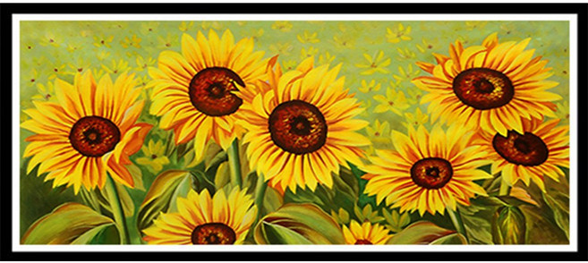 Heyeo 히여 보석 십자수 DIY 패키지 3D 해바라기 7송이 BH-033, 1개