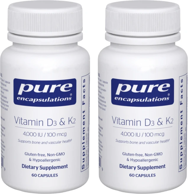 퓨어인캡슐레이션 비타민 D3 & K2, 2개, 60정 - 쿠팡