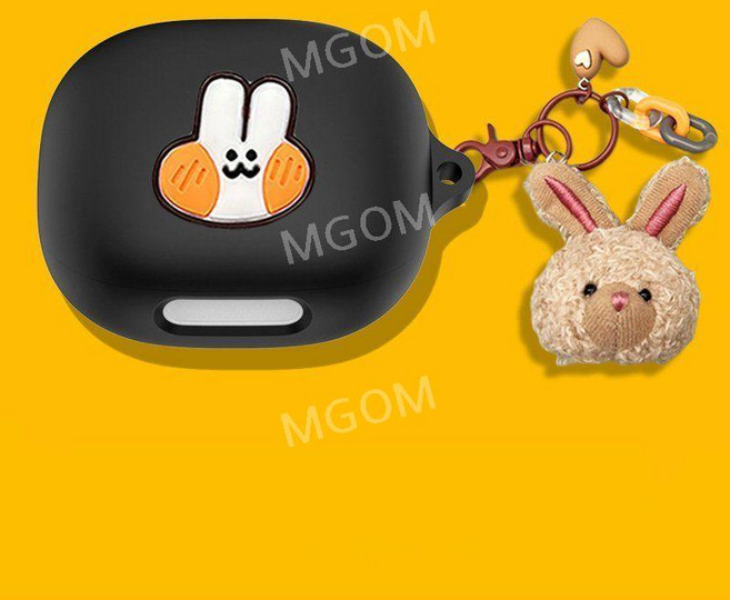 리버티4프로 케이스 호환 이어폰 Liberty4 Pro 커버 보호 사운드코어 Soundcore, 리버티4 프로, 블랙 토끼+토끼