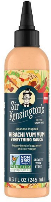 할랄 소스 핫소스 켄싱턴 경 에브리씽 히바치 얌 드레싱용 디핑 드리즐링용 비 GMO용 인증된 휴메인 케토 글루텐 프리 코셔 & 유제품 8.3온스, Hibachi Yum Yum, 245ml, 1개