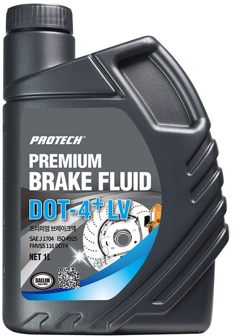 프로텍 저점도 브레이크오일 DOT4+ LV 1L ABS ESP 스포츠카, 1개, DOT-4+LV