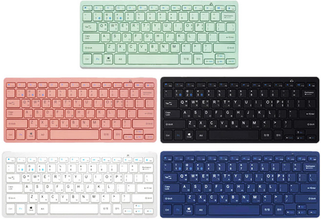 3채널 블루투스 무선 키보드 N패드 Light 블루투스5.0 최대120시간 사용 저소음 휴대용 미니, 1개, 핑크(PINK)