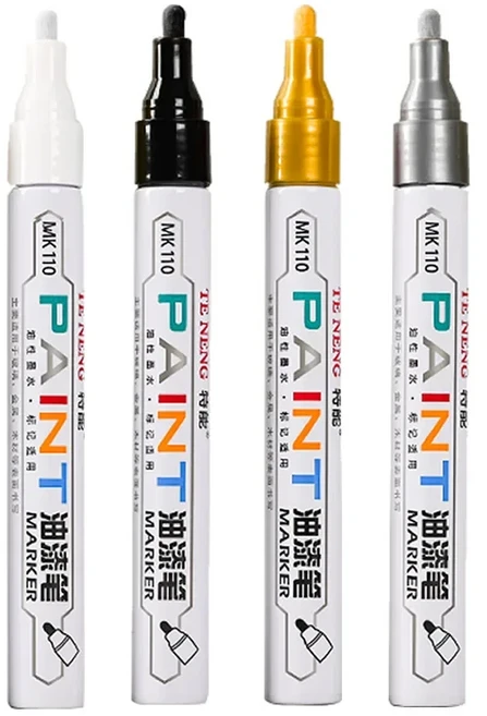 8가지 색상 자동차 스크래치 복원 페인트 펜 속건 터치업 방수 휠 타이어 마커 펜, 15 초콜릿