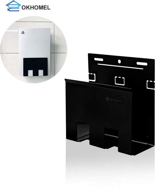 오케이홈멜 플스5 삼성원커넥터 엑스박스 거치대 벽걸이tv 선정리 셋탑박스브라켓 셋아트킹, 셋아트킹 블랙, 1개