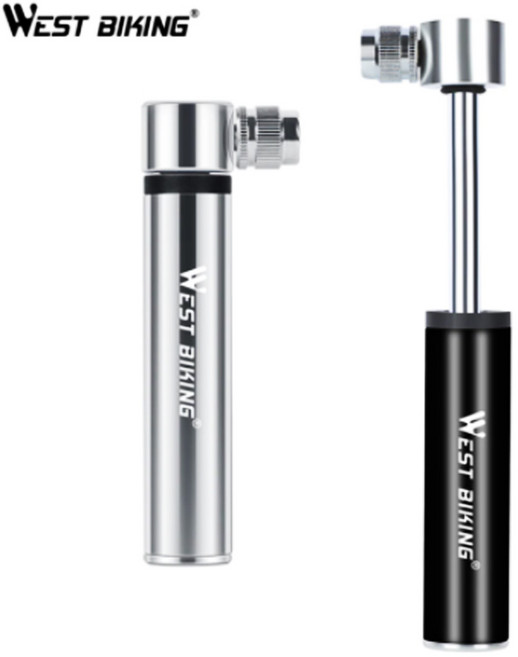 자전거펌프 웨스트바이킹 알로이 미니 핸드펌프120 PSI 휴대용펌프, 미니 핸드펌프120 PSI [실버], 1개