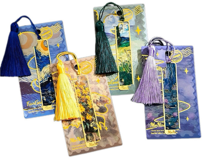 별라 예쁜 명화 책갈피 4종세트, 4개, 혼합색상