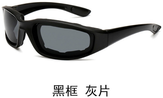 機車風鏡 運動護目鏡 滑雪眼鏡 黑框-灰片, 黑框-灰片,配鏡盒鏡袋鏡布, 1個