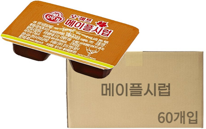 오뚜기 일회용 메이플시럽 디스펜팩, 11g, 60개