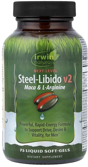 어윈 내추럴스 스틸-리비도 V2 (마카 & L-아르기닌) Irwin Naturals Steel-Libido® V2 Maca & L-Arginine 75정, 1개 - 쿠팡