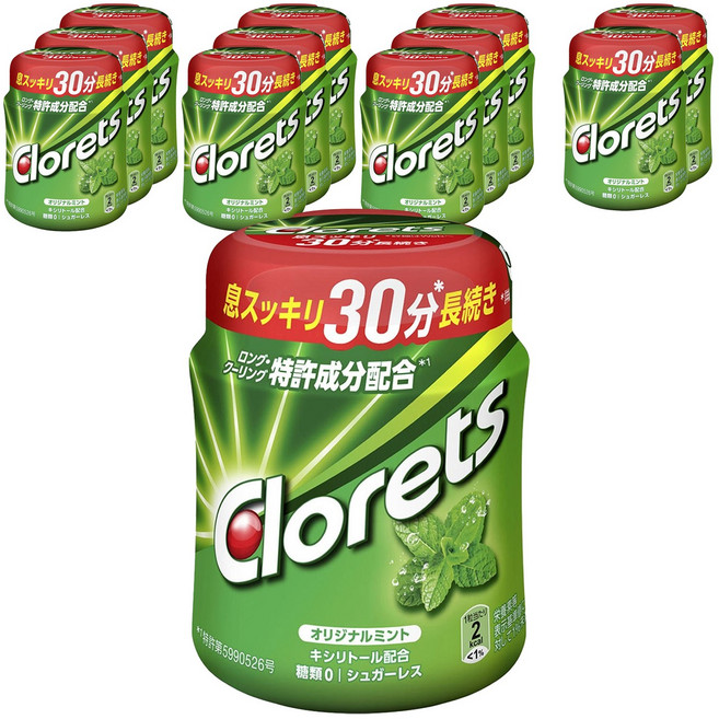 Clorets 口香糖 薄荷原味, 12罐, 140g