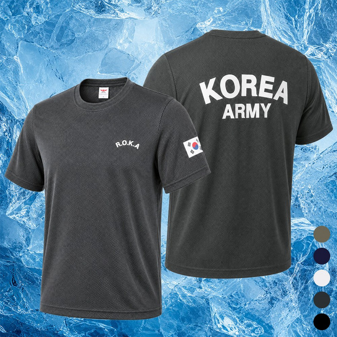 디퍼디 남자 여자 ROKA 쿨링 기능성 로카티 러닝 반팔 코리아아미 헬스 스포츠 티셔츠