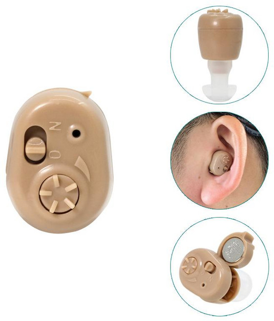 무선 충전식 소리 증폭기 노인용 귀보조기기 소음 감소기 AID 인비저블, 1개, 배터리 버전