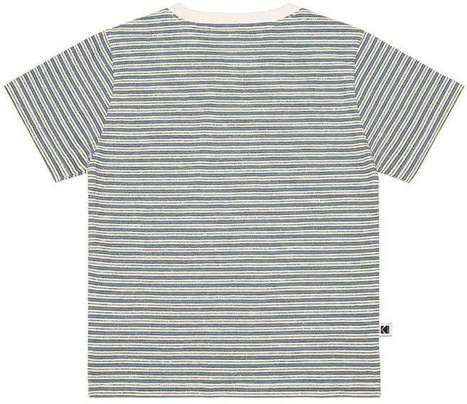 국내백화점 코닥 티셔츠 레인보우 스트라이프 반팔티셔츠 옐로우 (BK파우치증정)