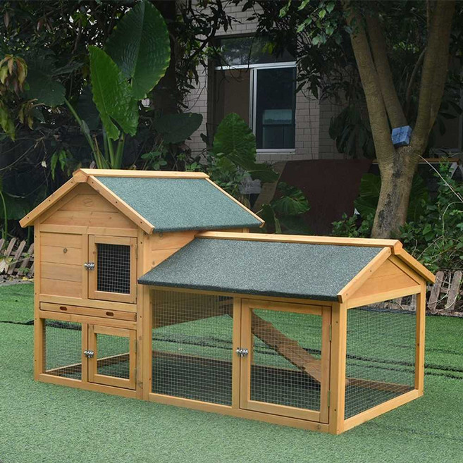 야외 닭장 원목 새장 케이지 토끼장 조립식 사육장 대형 양계장 마당 닭집, A