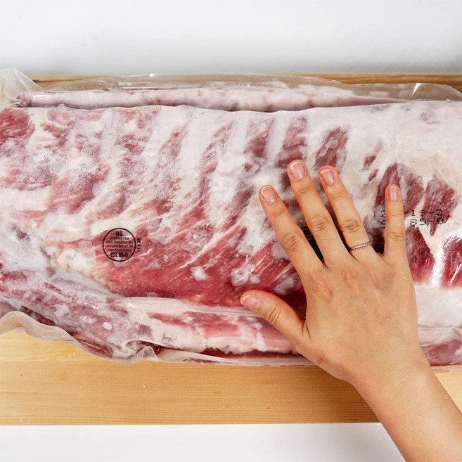 살밥많은 스페어립 원육 특대 4.5kg ~ 5kg 미국산 통 바베큐용 숯불구이 캠핑용 2피스, 1개
