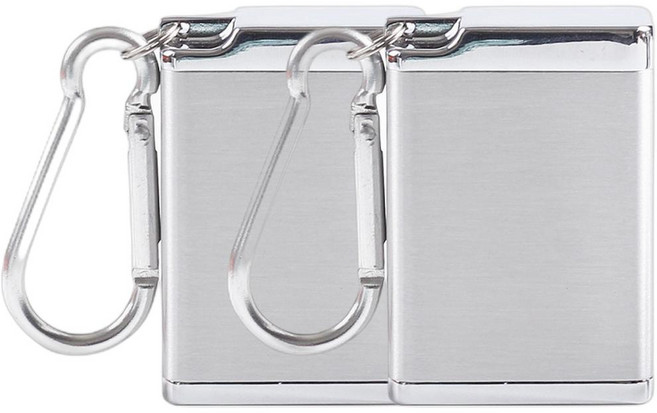 셀링랩 휴대용 재떨이 대형, 실버, 2개