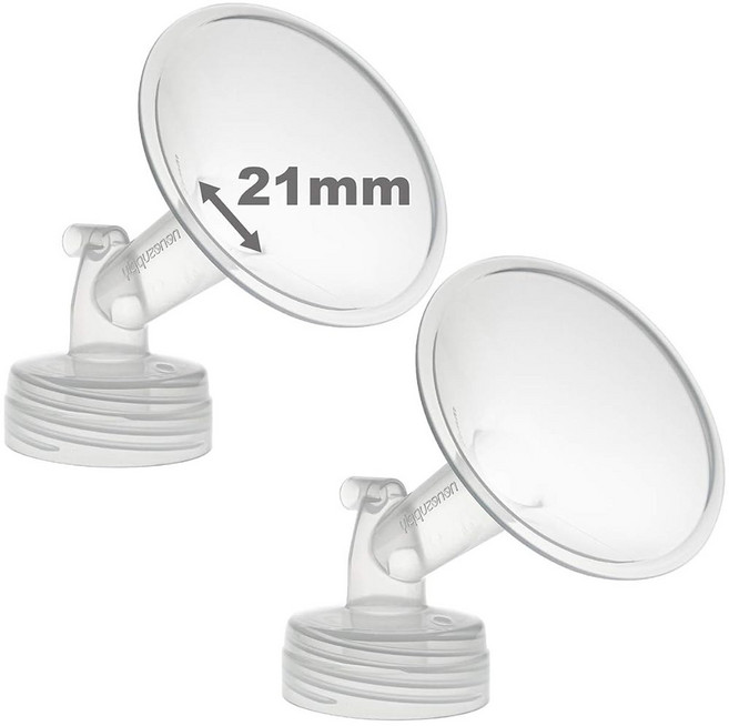 Nenesupply 21mm 2개 플랜지 Spectra S2 S1 9 플러스 시너지 골드 유방 펌프 교체 부품 플랜지 액세서리 와이드 마우스 작동 밸브 역류 보호, 21mm Flanges-2pc