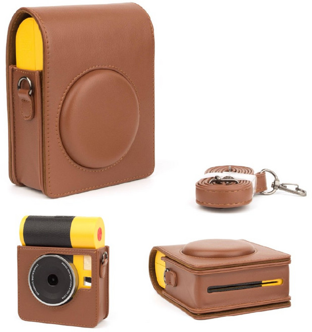 코닥 미니샷3 레트로 MS300 가죽케이스, 1개, 브라운
