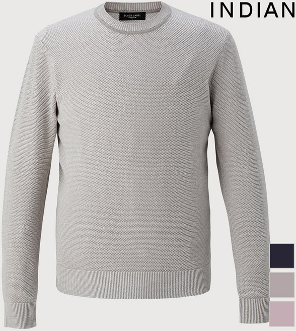 [INDIAN] 남성 솔리드라운드넥 니트-MIVBRYS1261