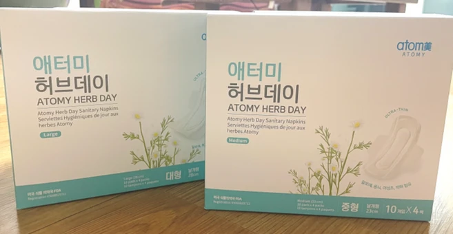 애터미 허브데이 대형 날개형 생리대, 10개입, 16개 - 쿠팡