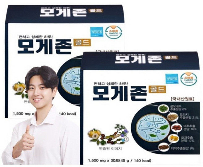 26년 NEW 목관리식품 모게존 골드 국내산 곰보배추 도라지 더덕 모과 고농축 추출분말스틱, 60개, 1.5g