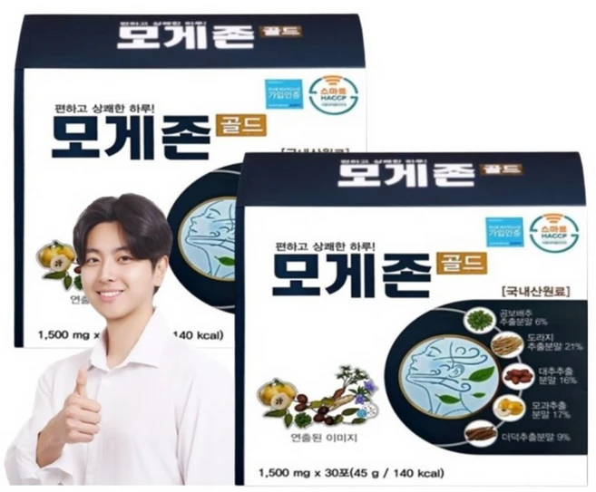 26년 NEW 목관리식품 모게존 골드 국내산 곰보배추 도라지 더덕 모과 고농축 추출분말스틱, 60개, 1.5g - 쿠팡