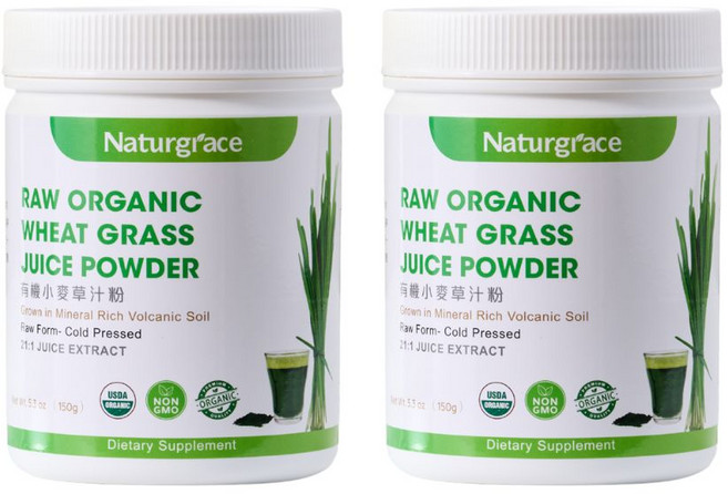 Naturgrace 小麥草汁粉 21:1 高濃縮冷壓萃取, 150g, 2個