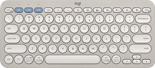 로지텍 페블 키 2 무선 블루투스 키보드 K390, 샌드, 제조사축