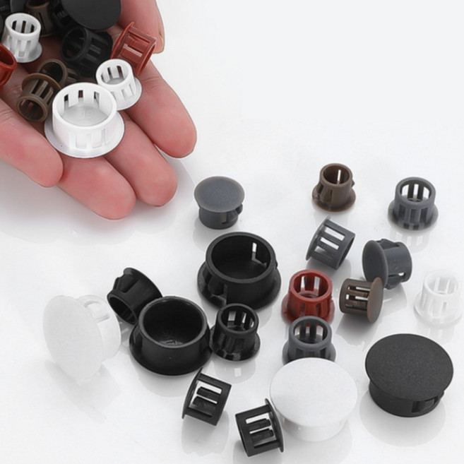 원형 캡 가스 배관 마개 에어컨 타공 플라스틱 커버 벽 구멍 덮개 파이프 마감, 블랙, 1개