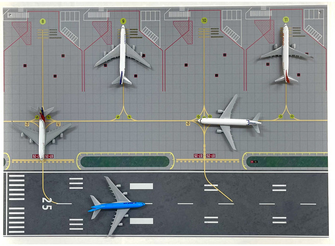 활주로 패드 1:400 비행기 모형 공항 디오라마 전시용, 1개