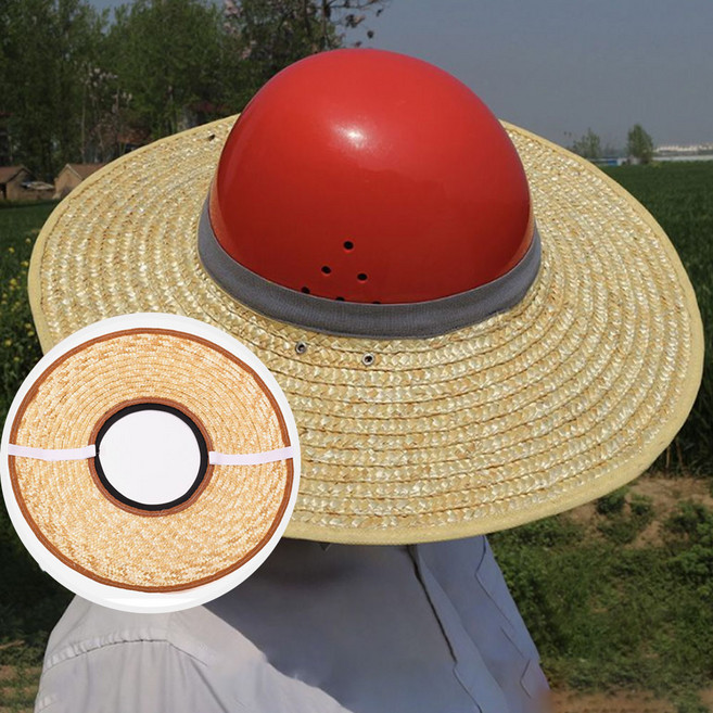 안전모 썬캡 차단막 그늘모자 건설현장 왕골 농사 햇빛가래개 밀짚모자 i161