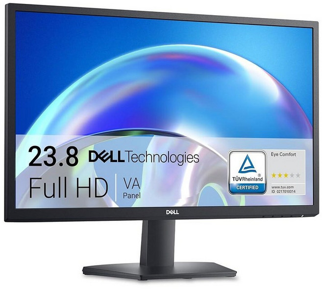 Dell 24 SE2425H 모니터 - 23.8인치 풀 HD(1920x1080) VA 패널 5ms 응답 시간 기울기 TÜV Rheinland 인증 3스타 아이 컴포트, Comfortview Plus, 24 Inches