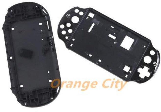 1 세트 교체 부품 PSVITA 2000 PSV 2000 게임 콘솔 용 버튼이있는 전체 하우징 쉘 케이스 커버, 3)black case