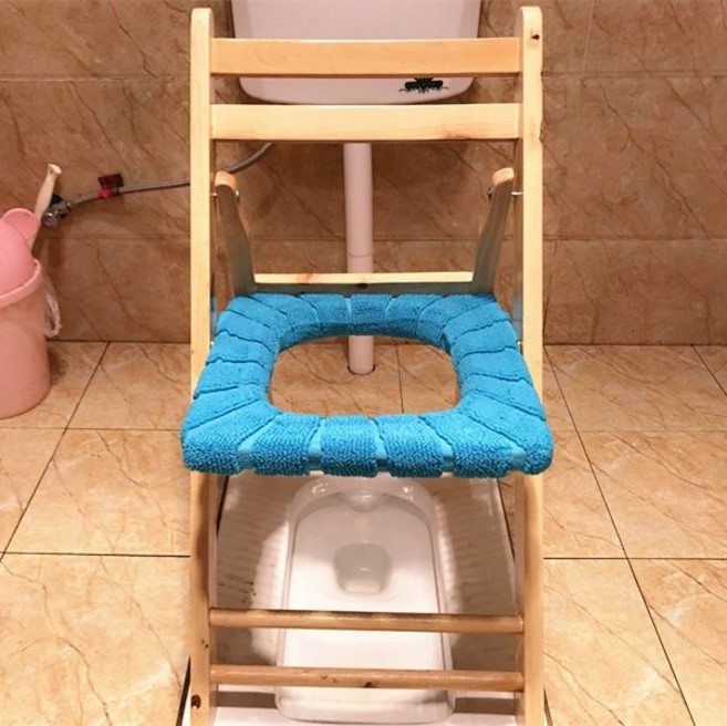 좌훈 의자 접이식 화장실 좌욕 나무 등받이의자 훈증 좌식 좌욕기 방석, 40cm 두꺼운 쿠션, 1개