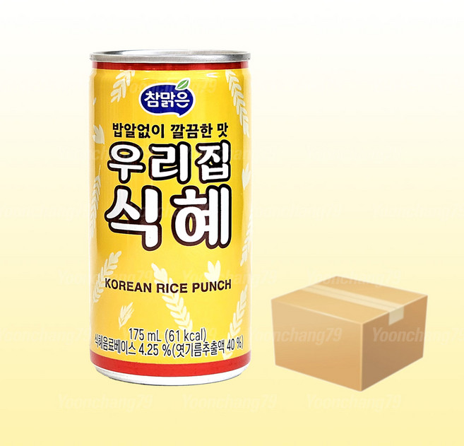대일 참맑은 우리집 식혜 175ml x 30캔(1박스) / 밥알없는 전통음료, 30개