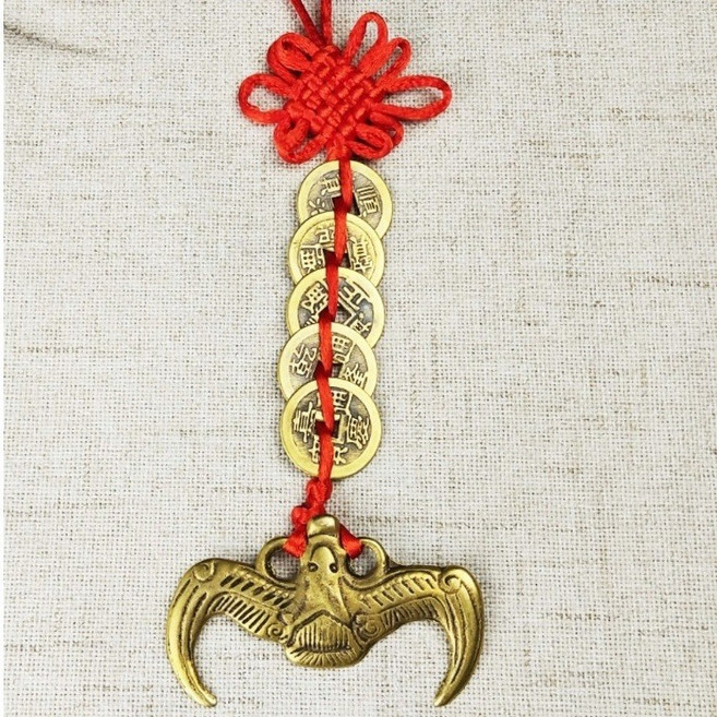 이현아트 풍수인테리 소품 액막이 박쥐장식 재물박쥐소품, 레드