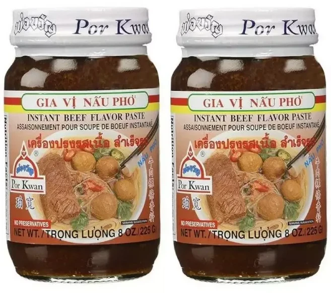 Por Kwan Pho 베트남 쇠고기 맛 페이스트 226.8g 8온스 x 2병 호환, 1개