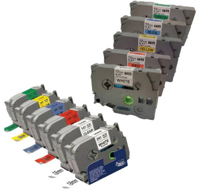 브라더 라벨테이프 호환, 1개, [12mm] TZe-FA231 흰색/검정