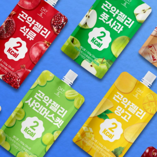 곤약젤리 저칼로리간식 제로슈거 휴대용 어린이간식 150gX10포 판촉상품, 샤인머스캣 2개+풋사과 2개, 1개, 6kg