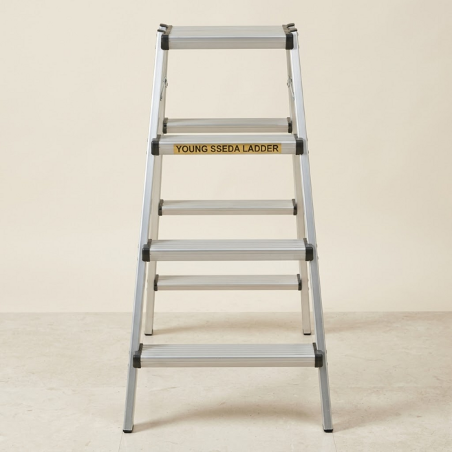 접이식 알루미늄 광폭 사다리 4단 가정용 산업 작업 발판 우마