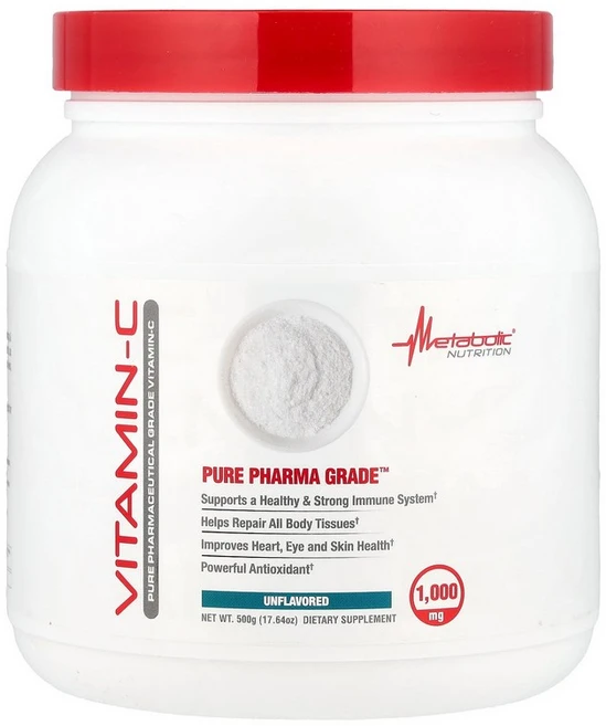Metabolic Nutrition Vitamin-C Unflavored 17.64 oz 500 g - 쿠팡