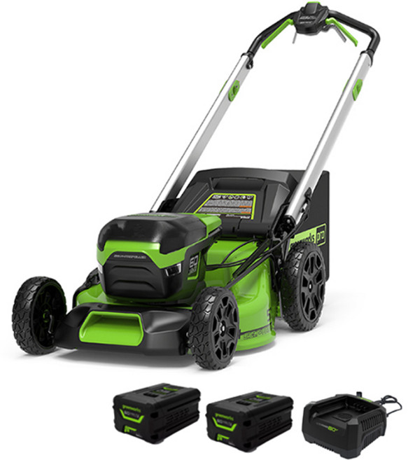 그린웍스프로 60V 자주식 충전 듀얼 잔디깍기 2팩셋트(충전기1+5.0Ah배터리2), 1개