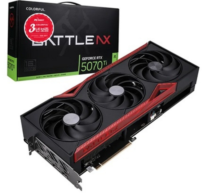 [Colorful] 지포스 RTX 5070 Ti 토마호크 EX D7 16GB 피씨디렉트, Colorful 지포스 RTX 5070 Ti