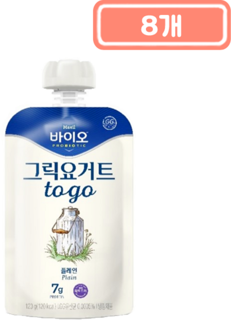 매일 바이오 그릭요거트 플레인, 120g, 8개