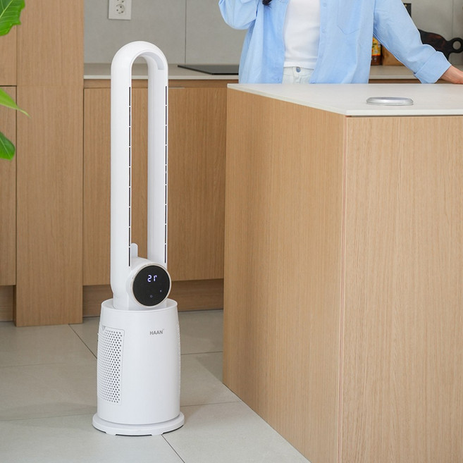 [BLDC 저소음] 한경희 날개없는 선풍기 타워형 무드등