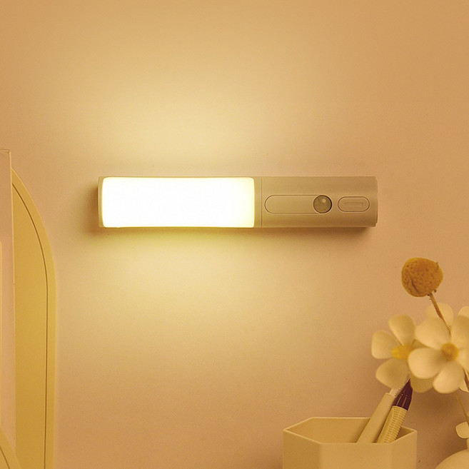 프랜베이 동작감지 무타공 건전지형 LED 센서등, 화이트, 1개